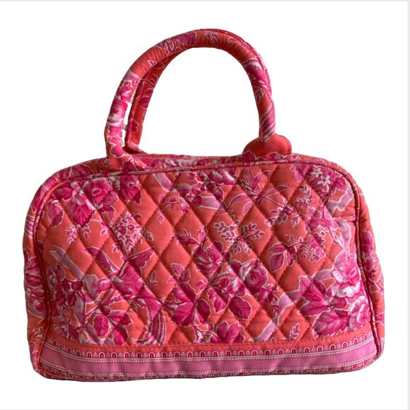 NWOT VERA BRADLEY Lola Handbag Pink Hope Toile Floral Print Rare/Retired Style - Picture 3 of 9